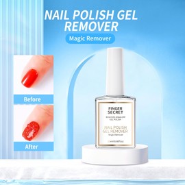 Gel Nail Polish Remover 18ml | Fast Acting Soak Off Magic Gel Remover for UV/LED Gels Polish, Conditioner Enriched | No Damage, Gentle on Natural Nails