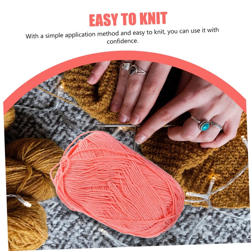 jojofuny 6rolls Lace Yarn Woolen Yarn Crocheting Knitting Chunky Dyed