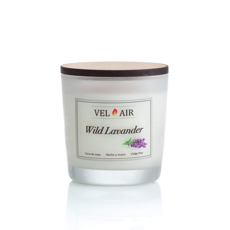 VEL AIR Vela Aromática Lavanda Salvaje (Wild Lavender) Ecologicas. 250