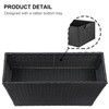 SUNNYPARK Tall Rectangular Planter with Removable Liner, All-Weather PE Rattan