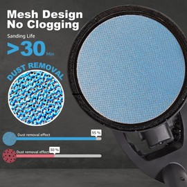 9 Inch Drywall Sanding Discs 180 Grit, 10PCS Mesh Sandpaper Hook and Loop for Drywall Sander, Ceramic Abrasive Dust-Free Net Sanding Pads for Wall Grinding, Floor Sanding