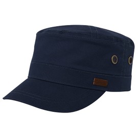 Comhats Army Baseball Caps Military Hats for Men Cadet Fitted Flap Top Vintage Style Cotton Navy Blue XX-Large XXL 65cm