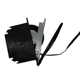 DOJA Barcelona Roller Shutter Belt Winder Flush-Mounted 18 mm Blind Tape Black Polyamide Cover Plate Blind Tape Shovel Roller Shutter Belt Winder with Cover Plate