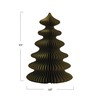 Creative Co-Op Paper Folding Honeycomb Tree with Gold Glitter, Green