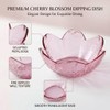 ZAJINJABD Sakura Sauce Dishes Set, 3.34x1.37 inch Plastic Cherry Blossom