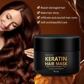 Keratin Hair Mask – Deep Nourishing & Smoothing Hair Treatment, Restores Damaged Hair, Strengthens & Softens, Hair Care & Styling Supply