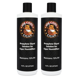 Joe Cool Cigar Propylene Glycol Humidor Solution for Cigar Humidifiers (16 oz Bottles) - 2 Pack