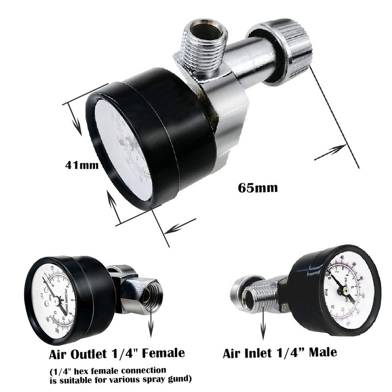 Beduan Flow Control Valve, 1/4" NPS Water Pressure Reducer Adjustable