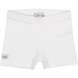 Lil Legs Unisex Baby/Toddler Biker Shorts Leggings - White, 18 Months