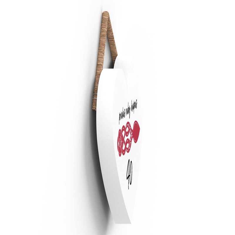 Global Designs 40Th Wedding Anniversary Welsh Love Spoon Wooden Heart