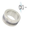 Stainless Steel Round Handle Bath Glass Embedded Hollow Pull Knob