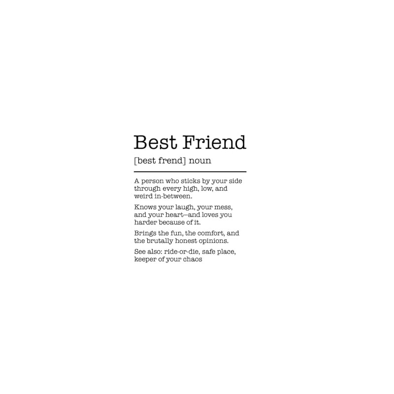 Best Friend Definition Notebook: Heartfelt Gift for Your Bestie –