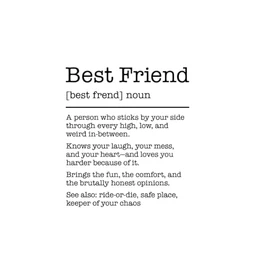 Best Friend Definition Notebook: Heartfelt Gift for Your Bestie – 120-Page Lined Journal with Personal Message Page – Perfect for Birthdays, Just Because or Friendship Celebrations – 6 x 9 Inches