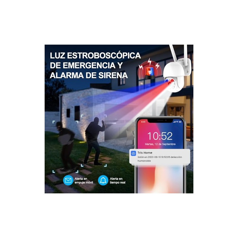 E T EASYTAO C05 Cámara de Seguridad Exterior WiFi 3MP