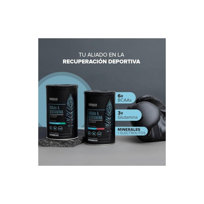 Birdman BCAAs + L-Glutamina Ratio 2:1:1 100% Vegetal, 0 Carbohidratos