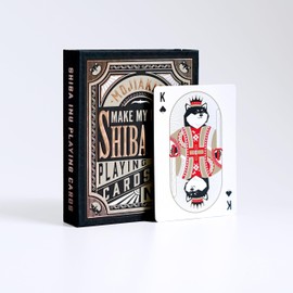MOJIAKIRA Shiba Inu Playing Cards - RED Edition with Lovely Graphic Designs - Collectible Deck - Great for Card Games & Fans - Shiba Inu Gifts - Funny Playing Card Set for Shiba Inu Lovers