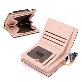 UTO Unicorn Purse Women's Children's Purse for Girls Cute Unicorn Bowknot Card Holder Cute PU Leather Purse Wallet for Daughter Christmas New Year Black, 1096 Unicorn Black, Modern