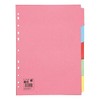 5 Star Subject Dividers Multipunched Manilla Board 5-Part A4 Assorted