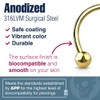 8pc 1mm 18g Gold Surgical Stainless Steel Horseshoe Bar Hoop