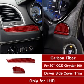 BRMYL Car Dashboard Panel Decals for 2011-2023 Chrysler 300 / 300C / 300S / Limited/Touring/Base Accessories Carbon Fiber Interior Stickers