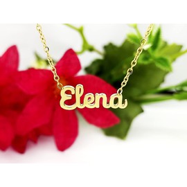 Damen-Halskette mit Namen, Edelstahl, mit Original-Geschenkbox, personalisierter Schmuck für Freunde, Brautpaar Only Faith, standard, Edelstahl, Nicht zutreffend.