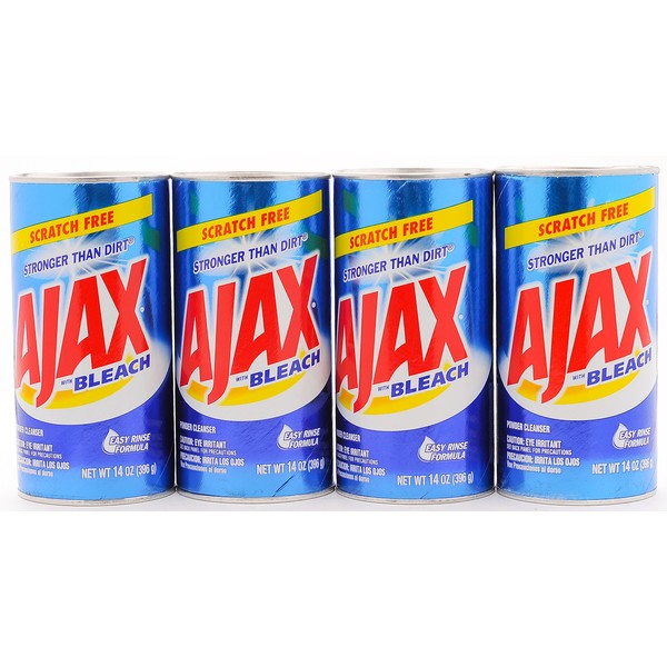 Ajax Powder Cleanser with Bleach, 14 oz (396 g) (4 Pack)