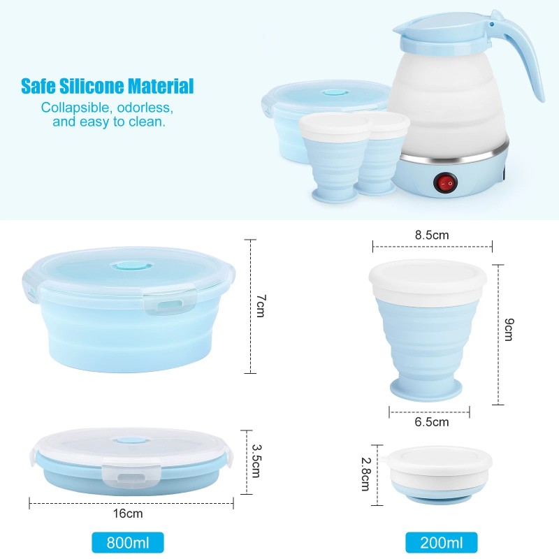 HK Portable Kettle for Fast Water with 1 Collapsible Bowl