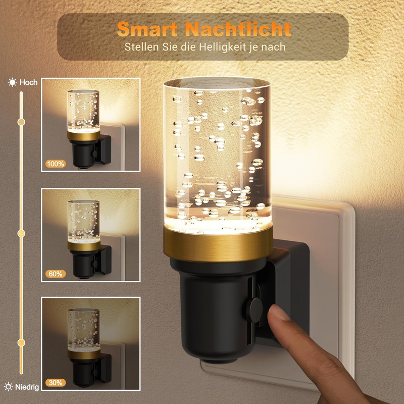JandCase Night Light Socket with Twilight Sensor, 1 Piece Night