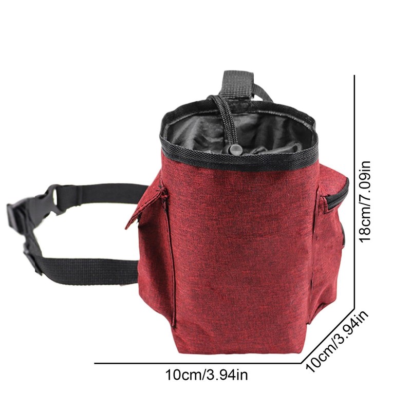 Bouldering Chalk Bag,Chalk Storage Organizer with Zippered Pocket and Adjustable