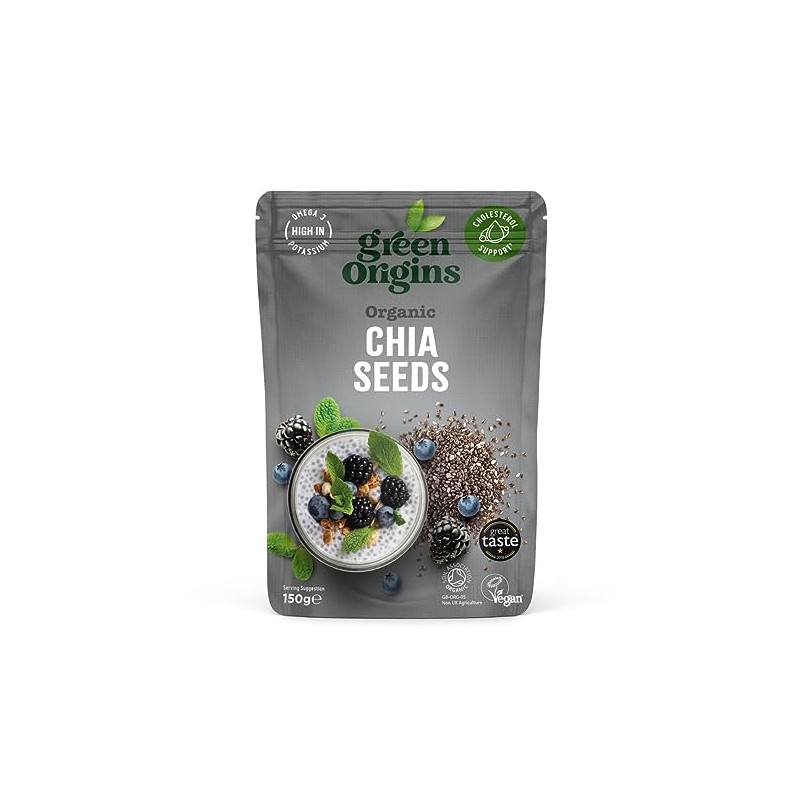 Green Origins Organic Chia Seeds, Raw 150g