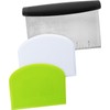 3 Pieces Dough Pastry Bench Cutter Scraper, Stainless Steel Pizza