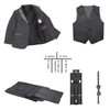 LOLANTA Tuxedo Black Boys Suit, Page Boy Suits for Wedding,