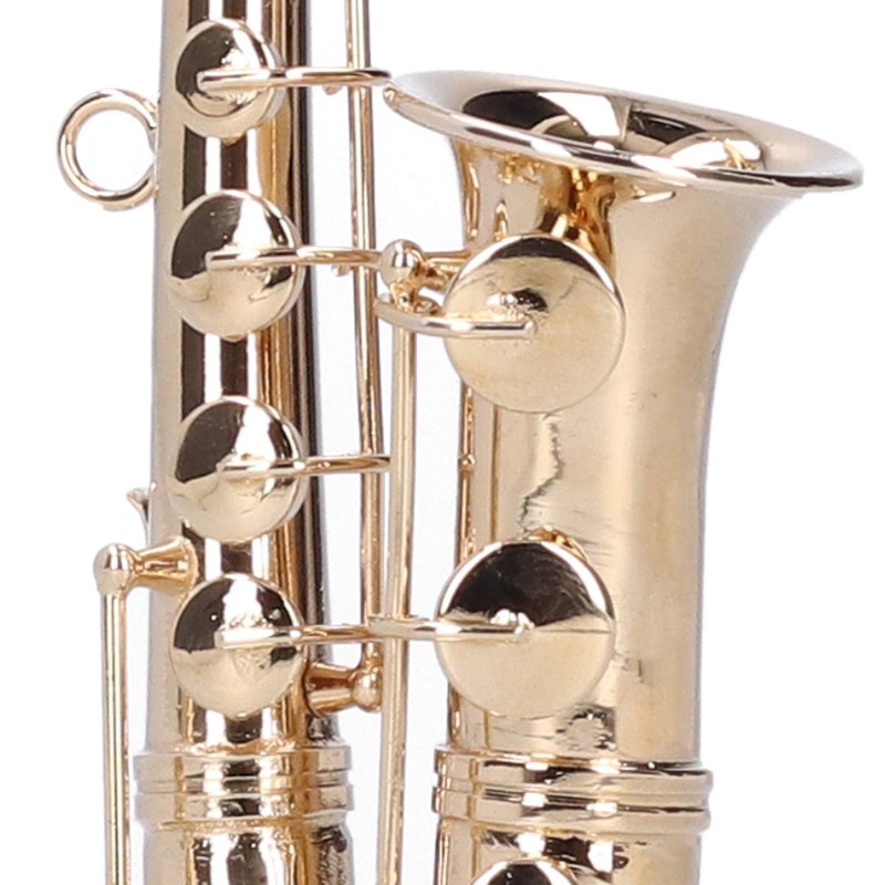 Miniature Copper Saxophone Model with Stand Mini Musical Instrument Ornaments