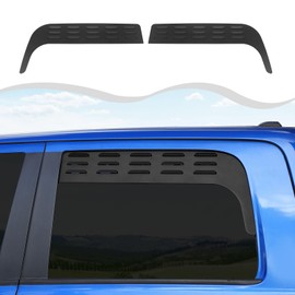 HTHE Rear Side Window Louvers Compatible with Dodge Ram 1500 2009-2017 Rear Window Louver Ventilation Panel Four-Door Version Black