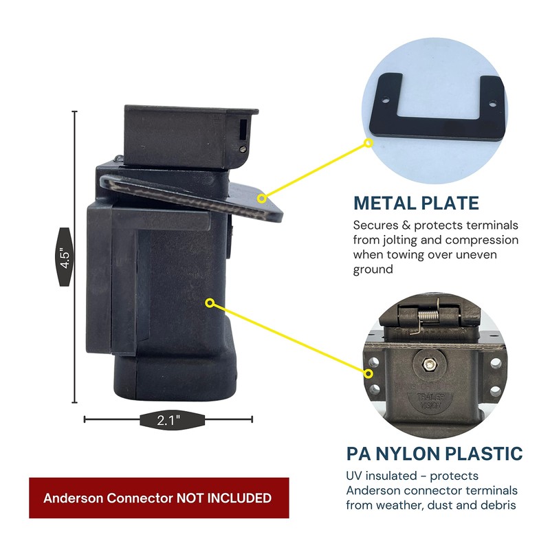 Trailer Vision 175 Amp Anderson Connector Plug Cover with Metal