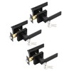 Tinewa 3 Pack Entry Door Levers with Lock and Key,