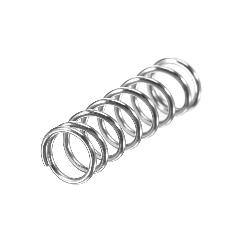 sourcing map Compression Spring,304 Stainless Steel,7mm OD,0.8mm Wire Size,15mm Compressed