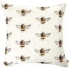 Evans Lichfield Bee Happy Repeat Cushion Cover, White, 43 x