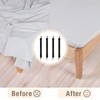 Bedecor Adjustable Bed Sheet Straps - White, Elasticated - for