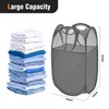 TECHMILLY Pop Up Foldable Laundry Basket, Mesh Laundry Hamper with