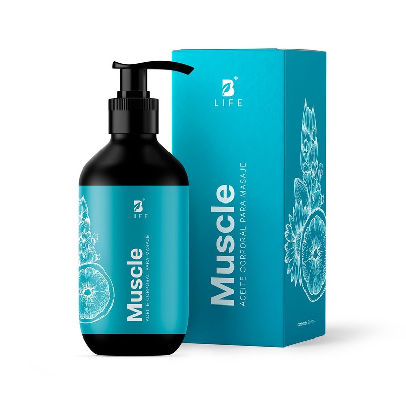 B Life Aceite Corporal de 800 ml para Masaje Muscular