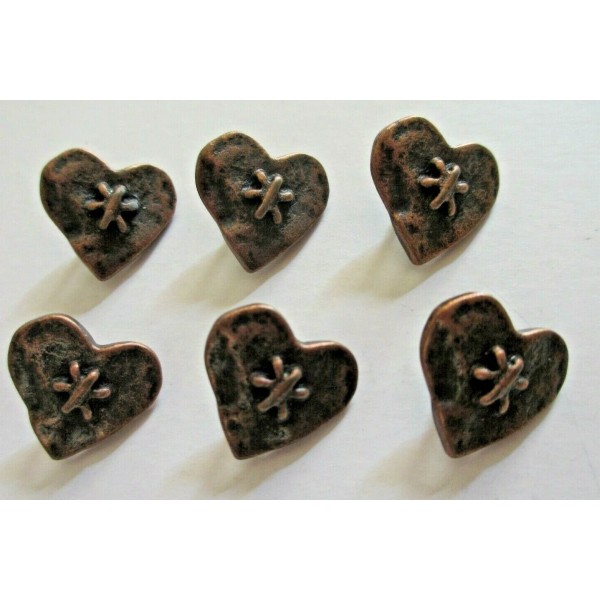 Unbranded 13/16" 20 mm Hammered Copper Metal KNOTTED HEART Shank