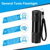 PATIKIL 9 LED Mini Flashlights, 2 Pcs Aluminum Pocket Flashlight