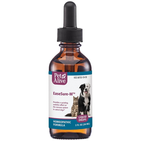 PetAlive EaseSure-M - Natural Homeopathic Formula for Nervous System Health and Common Symptoms of Pet Seizures - Reduces Involuntary Muscle Twitching and Movements - 59 mL