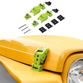 RT-TCZ for Wrangler TJ Hood Latches Catch Kit Compatible with Jeep Wrangler TJ 1997-2006 Green Exterior Accessories 2pcs (3-Holes)