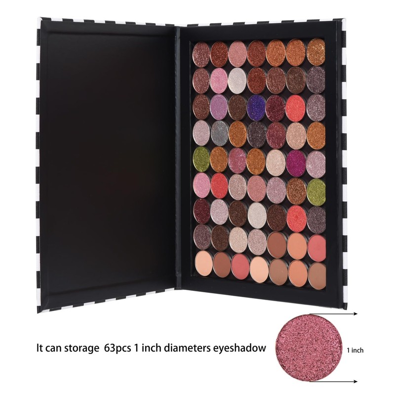 Allwon Extra Large Magnetic Palette Checked Black Empty Makeup Palette