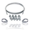 Drahtseile24 Wire Rope Set with 8 x Wire Rope Clips