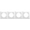 Visage 4-Way Frame 01281100000145 Gunsan White, Suitable for 4 Sockets