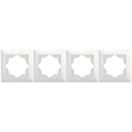 Visage 4-Way Frame 01281100000145 Gunsan White, Suitable for 4 Sockets Switch Dimmer Button from visage Switch Series