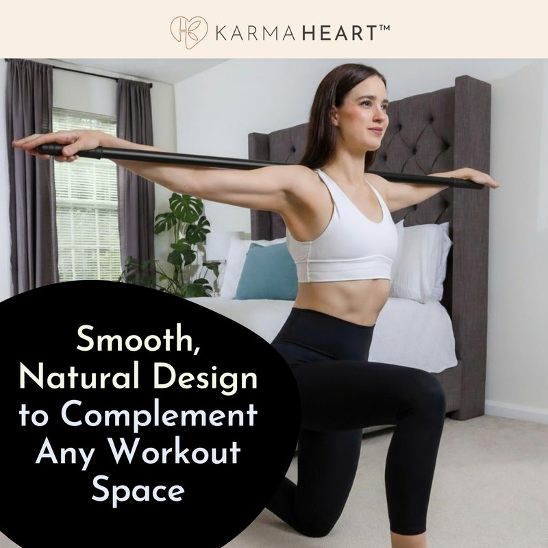 Karma Heart Yoga Stick & Stretching Stick with Super Sturdy